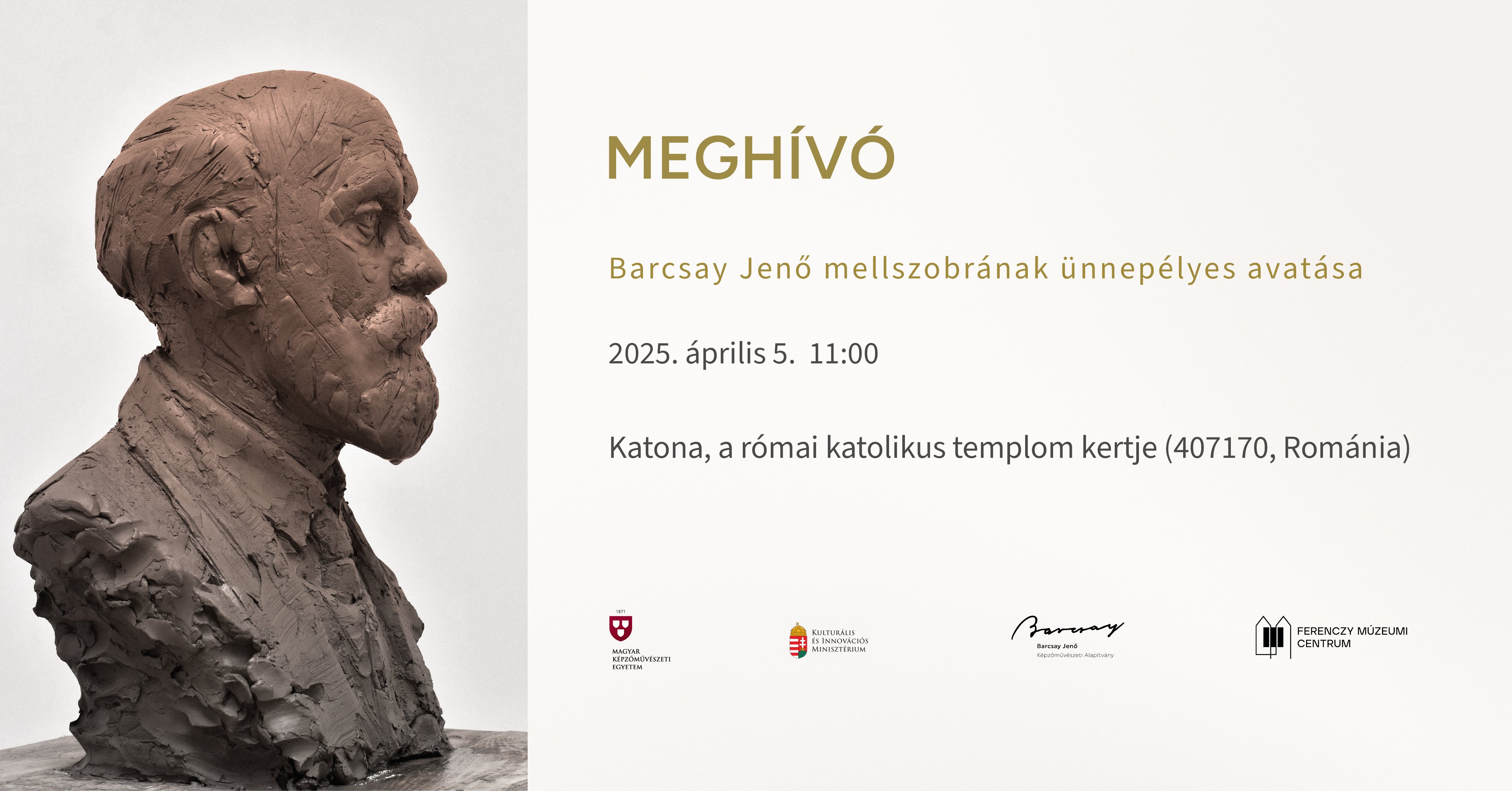 Barcsay Jenő mellszobrának ünnepélyes avatása