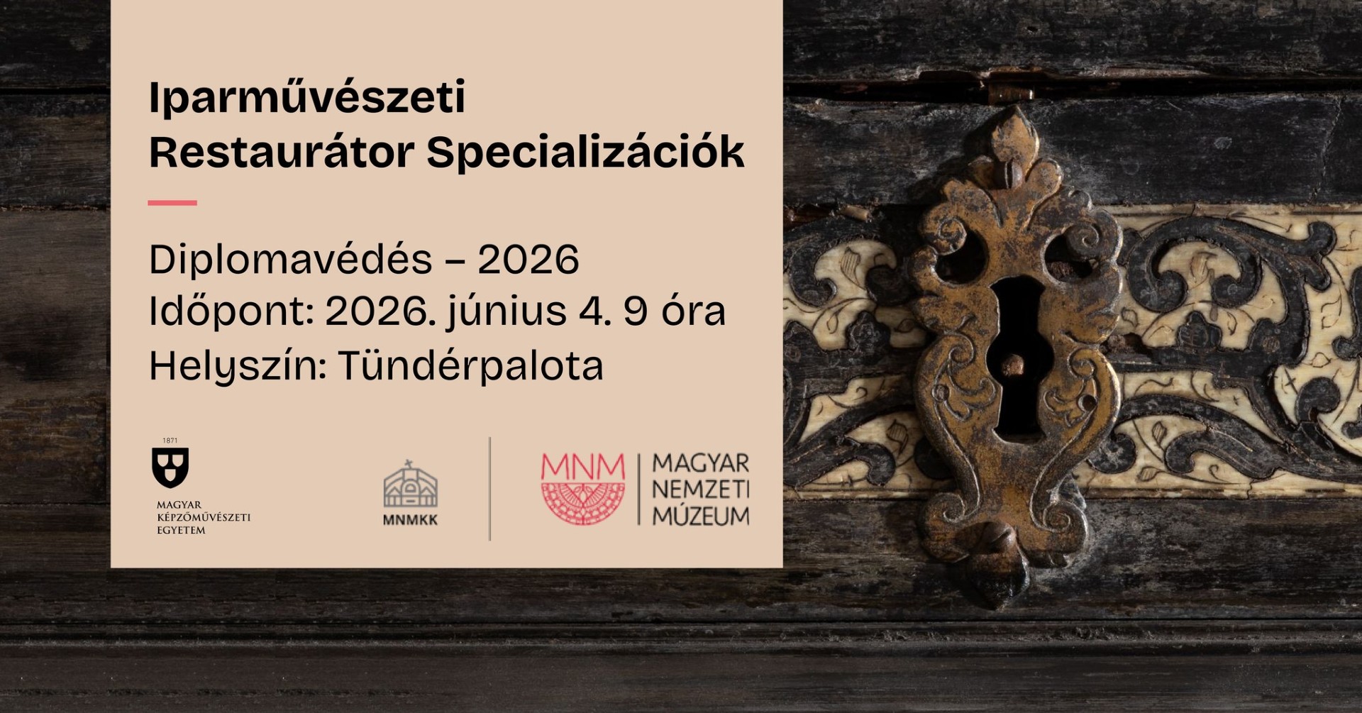 Iparművészeti restaurátor diploma  2026 # JövőKÉPZŐ