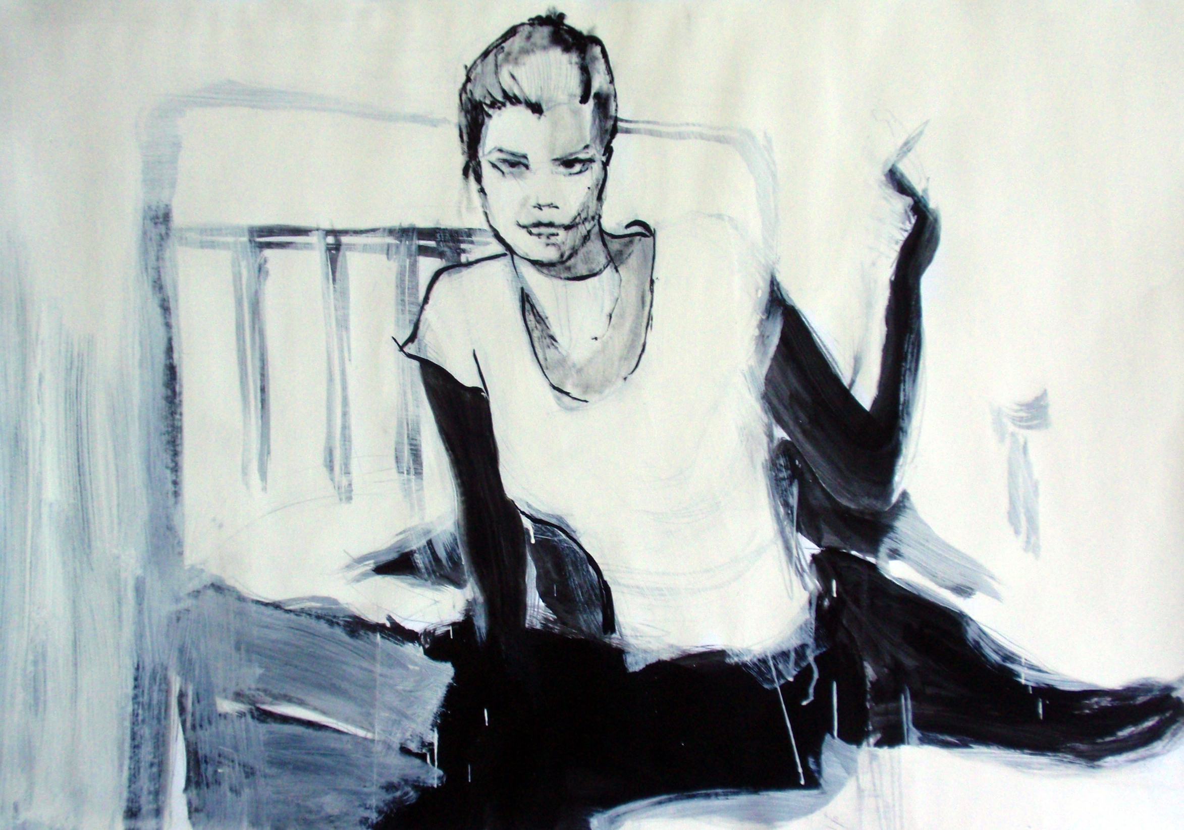 Cigiző lány. , , 2011