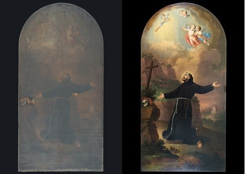 Joseph Schöfft: Assisi Szent Ferenc stigmatizációja, 1822