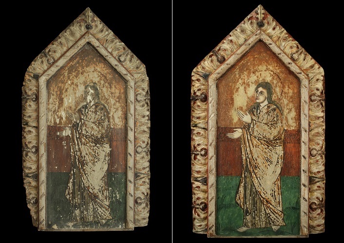 Balkáni ikonfestő: Teológus Szent János a szomorkodók csoportjából, az egykori esztergomi szerb ortodox templom ikonosztázáról, 18. sz. első fele