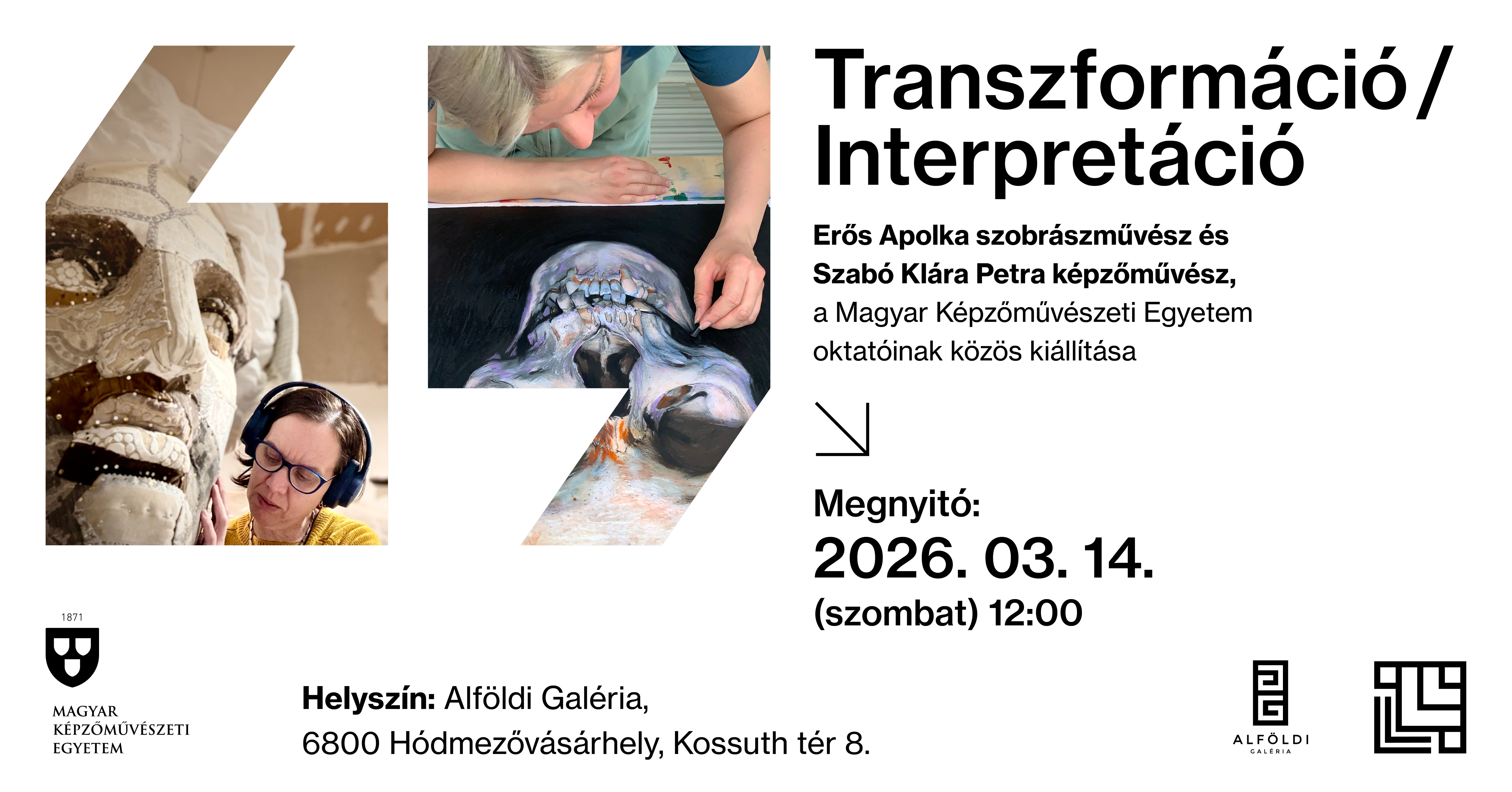 TRANSZFORMÁCIÓ / INTERPRETÁCIÓ címmel nyílik Erős Apolka szobrászművész és Szabó Klára Petra képzőművész kiállítása